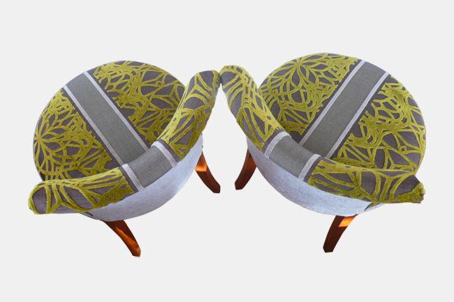 cestpascommode chaises velours années 30