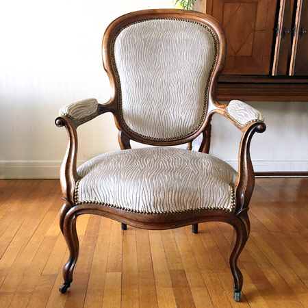 cestpascommode fauteuil Louis Philippe zèbre
