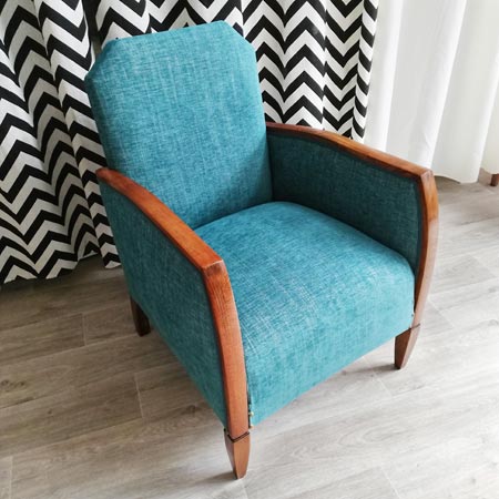 Fauteuil Art déco bleu