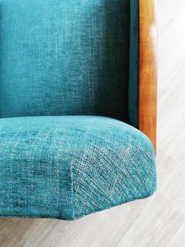 Fauteuil Art déco bleu